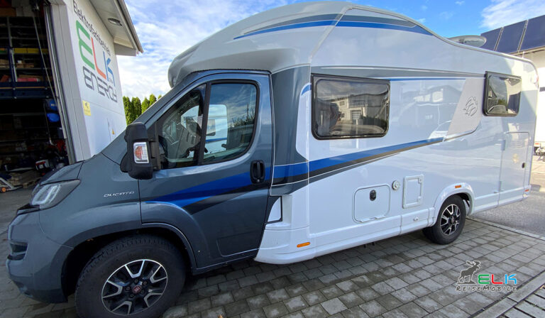 Außenanblick von einem Wohnmobil