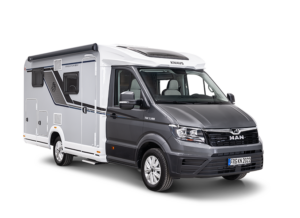 Außenanblick von einem Wohnmobil