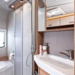 Badebereich von einem Wohnmobil