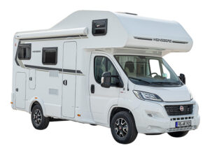 Außenanblick von einem Wohnmobil