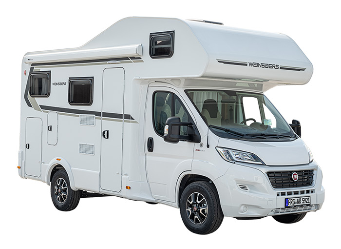 Außenanblick von einem Wohnmobil