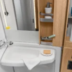 Badebereich eines Wohnmobils