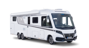 Außenanblick von einem Wohnmobil