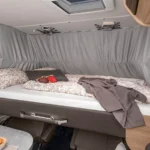 Schlafbereich von einem Wohnmobil