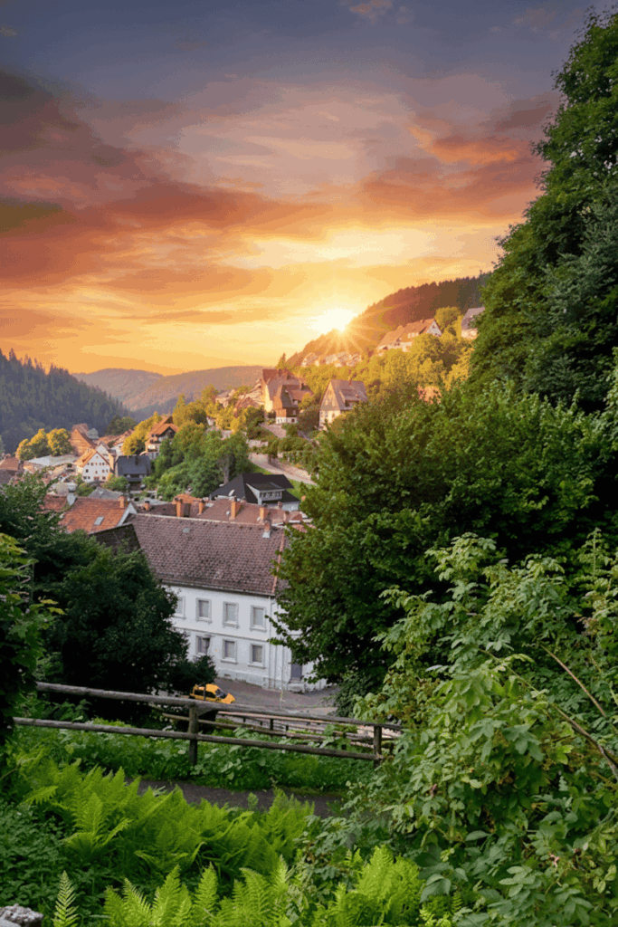 Sonnenuntergang in Triberg